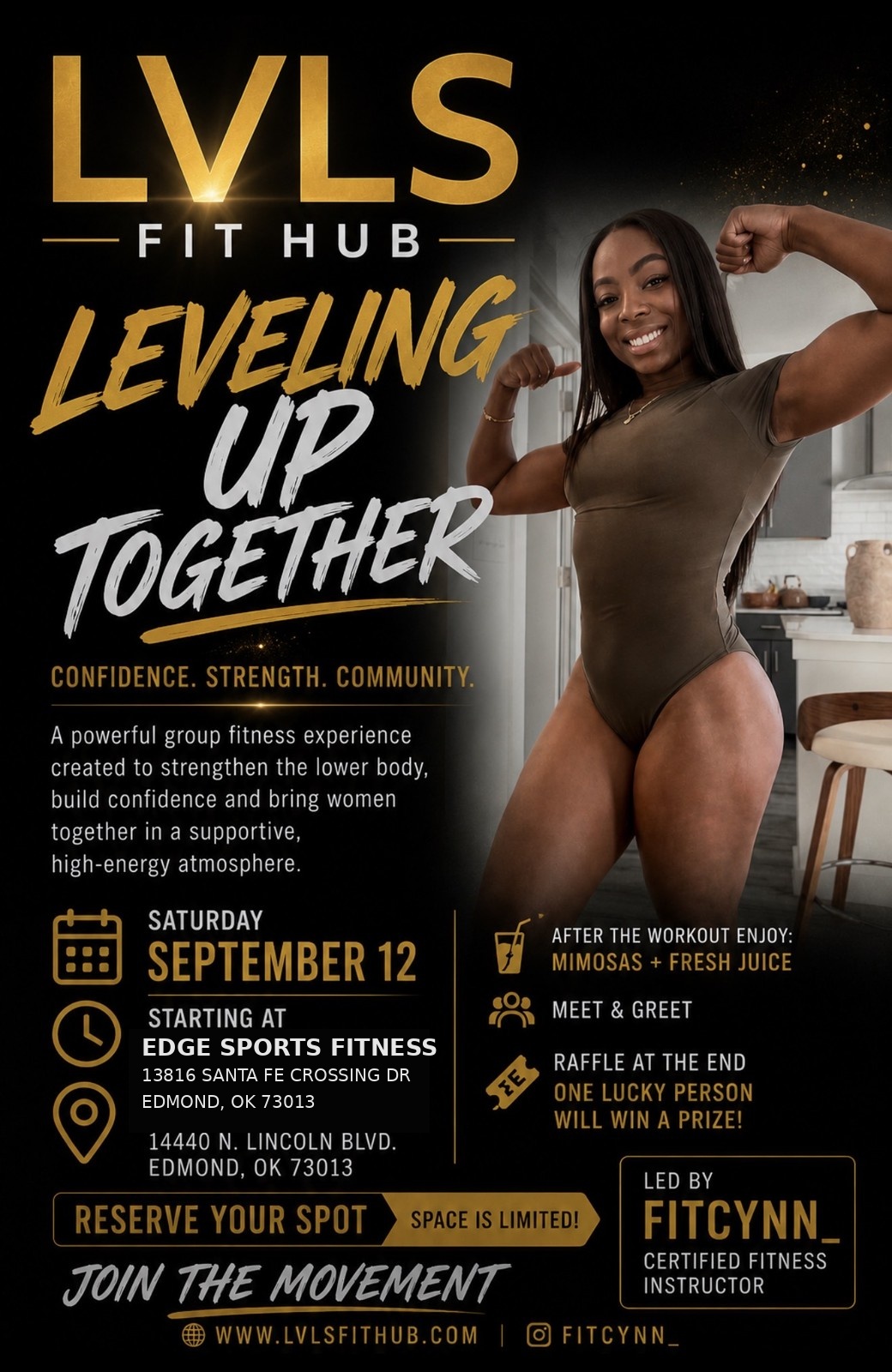 Official LVLS Fit Hub event flyer
